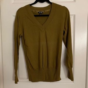 Olive green knit cardigan/ sweater
